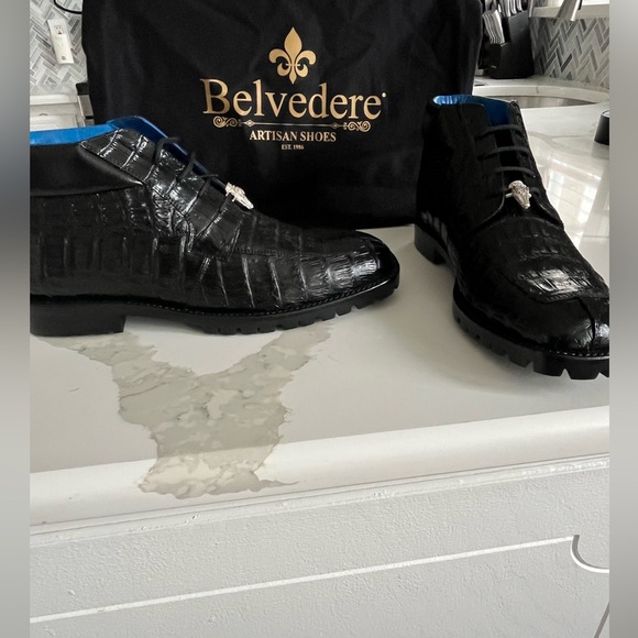 Black Belvedere Gallardo CrocodileMen's Shoes